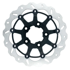 13 inch (330mm) Full Floating Wave Narrow band rotor – Black Carrier – BRACKET NOT INCLUDED(Radial Mount) – GBDU011