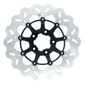 11.5″- 292mm Floating Wave Rotor Black Carrier with Silver Contrast Cut – GBDU012