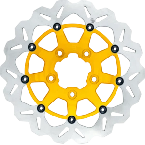 13″- 330mm Floating Wave Rotor oversize brackets sold seperately (Axial Brackets: SP065K and/or SP064K)- Gold Carrier – GBDU031