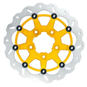 13 inch (330mm) Full Floating Wave Narrow band rotor – Gold Carrier – BRACKET NOT INCLUDED(Radial Mount) – GBDU034